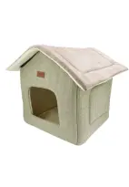 Lepus Shack House Kedi Köpek Yuvalı Yatak Yeşil 35x35x40 Cm