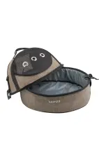 Lepus Üç Fonksiyonlu Kedi ve Köpek Ufo Bag Çanta Kahverengi 48x32x45 Cm